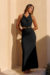 Euphoria Halter Maxi Dress Black