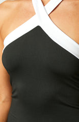 Ziggy Black Halter Neck Mini Dress
