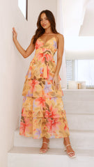 Kelli Maxi Dress - Yellow Floral