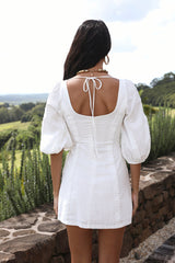 Crashing Into You Dress White