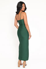 Louisa Midi Dress - Emerald Green