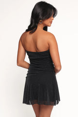 Seville Strapless Mini Dress - Black