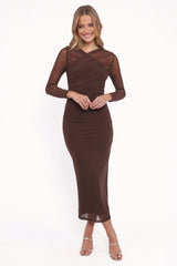 Honor Midi Dress - Chocolate