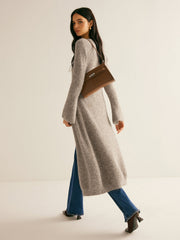Stacking V-Neck Split Breasted Sweater Dress