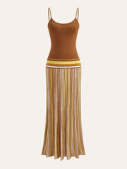 Striped Knit Cami Dress