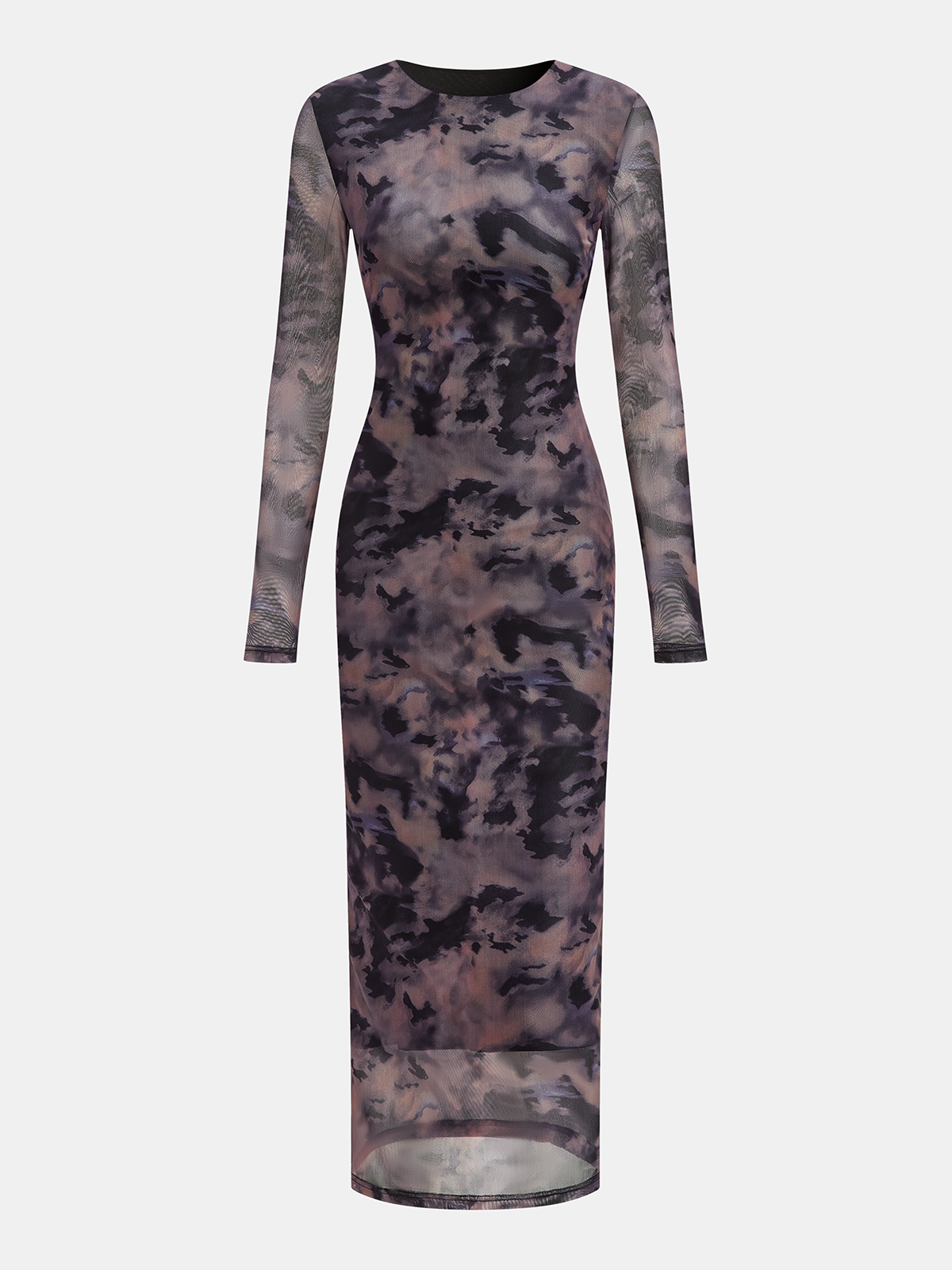 Tie-Dye Sheer Maxi Dress