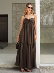 Twist Front Cami Maxi Dress