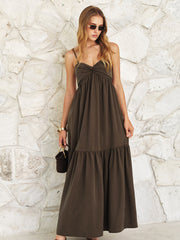 Twist Front Cami Maxi Dress