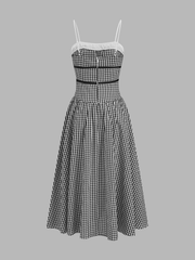 Gingham Cotton Cami Maxi Dress