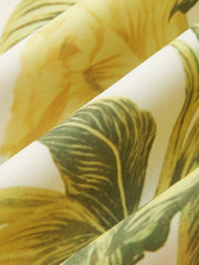 Knot-Strap Floral Print Cutout Midi Dress