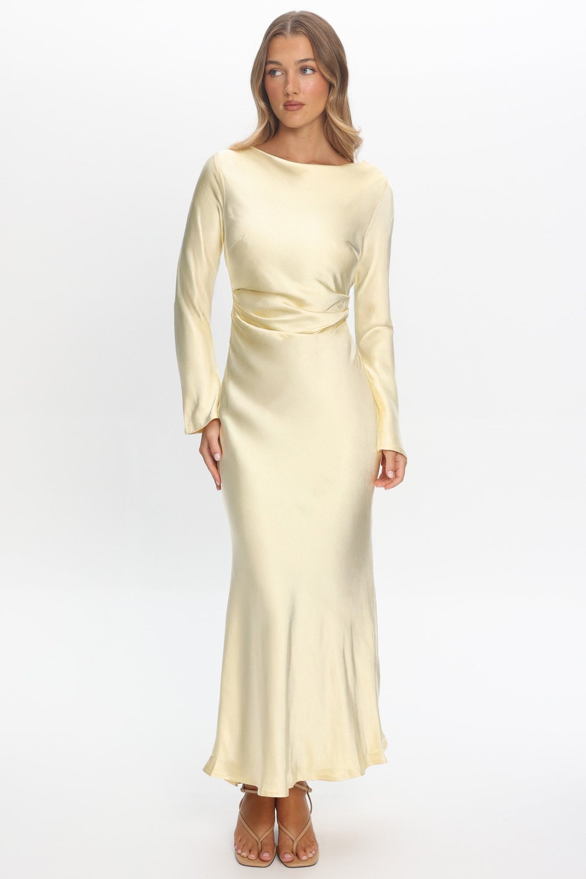 Loveland Cowl Back Midi Dress Butter