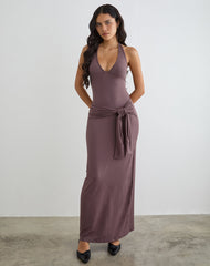 Rohesia Maxi Dress in Deep Taupe