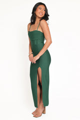Louisa Midi Dress - Emerald Green