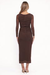 Honor Midi Dress - Chocolate